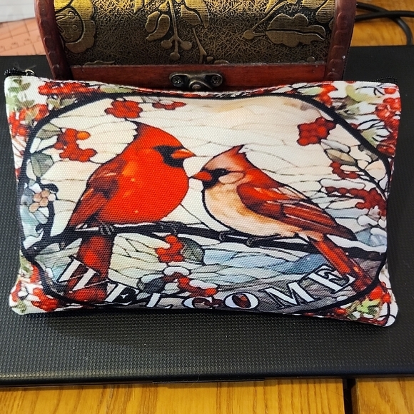 Handbags - Mystery Bag - Cardinal Bird Print Pouch